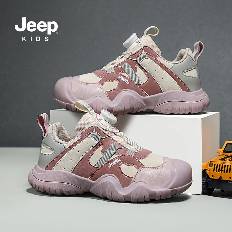 Children's Spring Rotating Button Comfortable Lightweight Boy's Kid's Sneakers