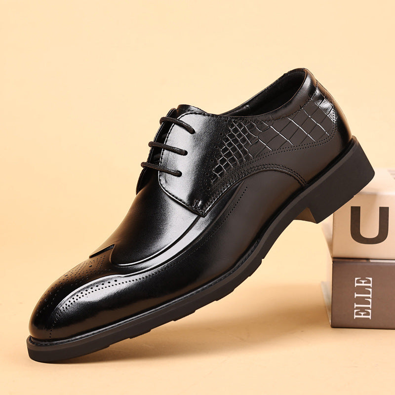 Men's Brogue Genuine Retro Carved British Formal Wear Men's Shoes