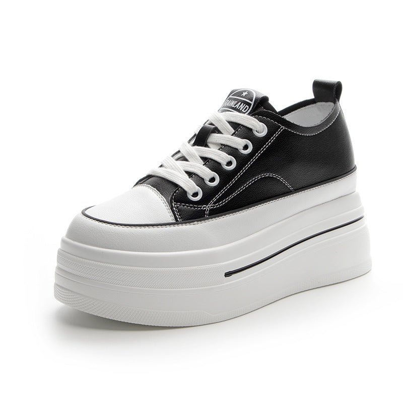 Women's Hidden White Korean Style Thick Bottom Platform Women's Casual Shoes
