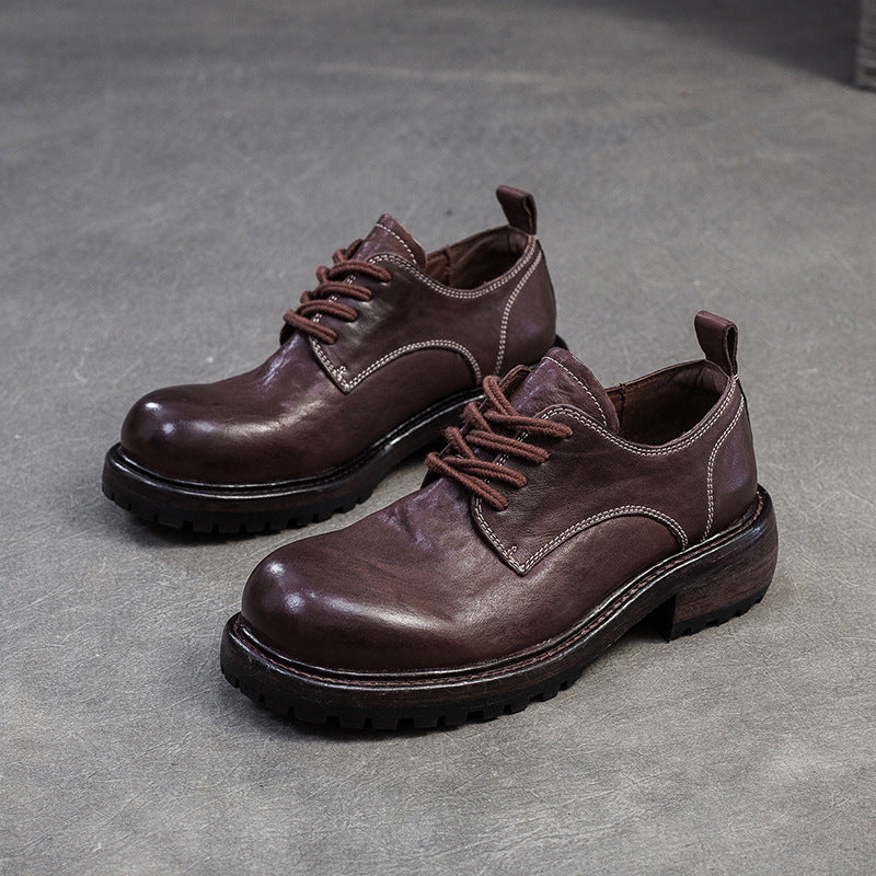 Women's & Men's Retro British Style Front Pumps Business Men's Shoes