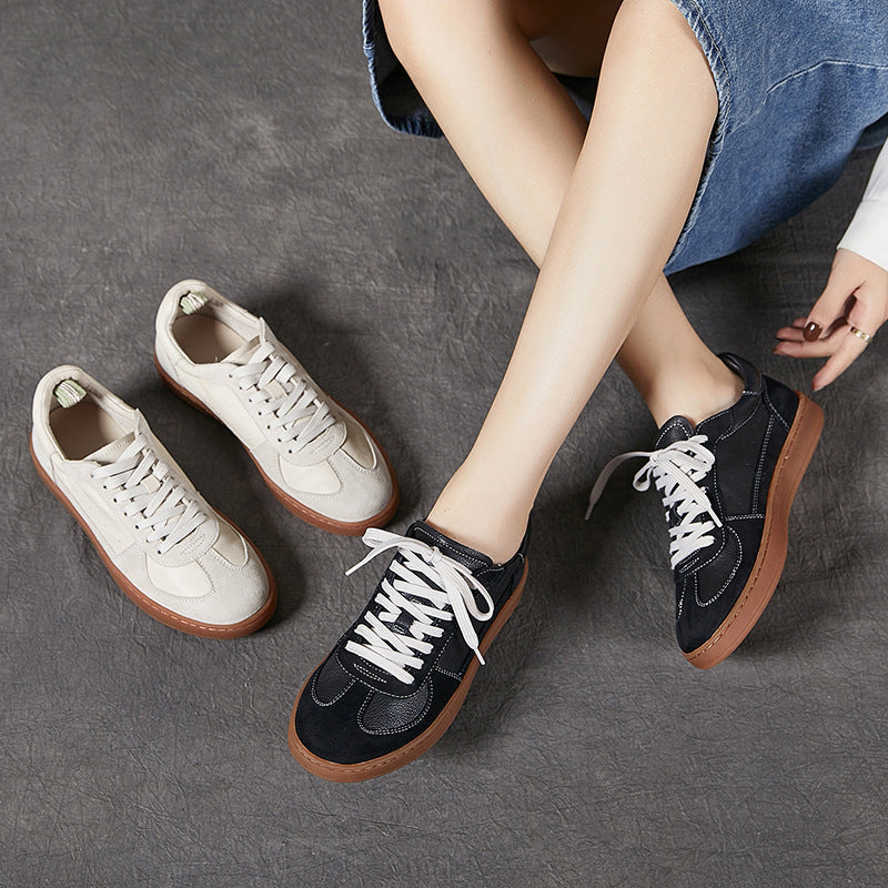 Women's Platinum German Training First Layer Cowhide Sneakers