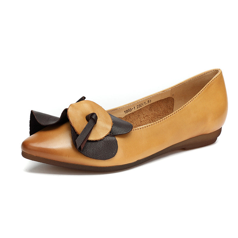 Women's Mori Flower Shallow Mouth Pumps Pointed Men's Shoes