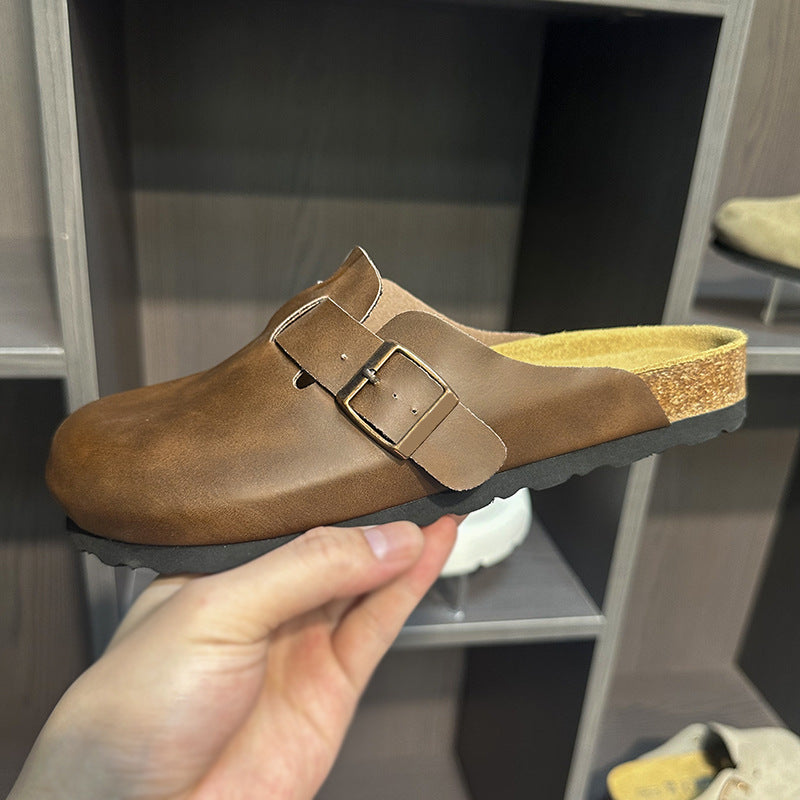 Women's & Men's Genuine Fishing Outer Wear Cork Half Slippers