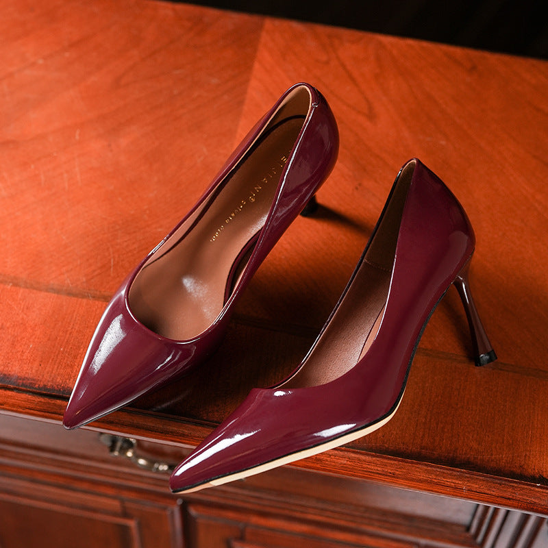 Women's Elegant Pointed High Stiletto Commuter Nude Pink Women's Shoes
