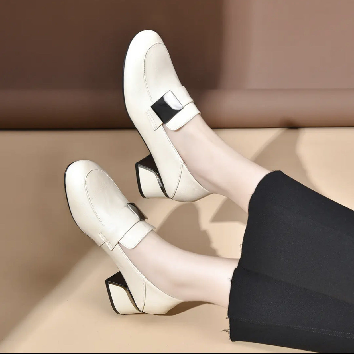 Women's Pumps Soft Spring Bottom Chunky Hand Women's Shoes