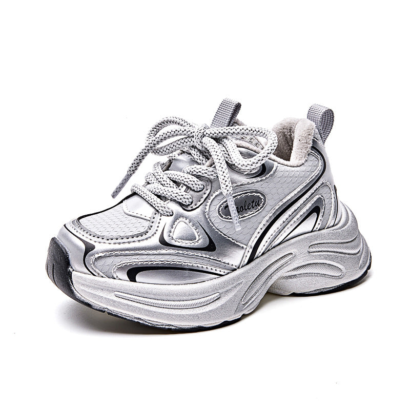 Children's Autumn Building Two Cotton Boy Dad Kid's Sneakers