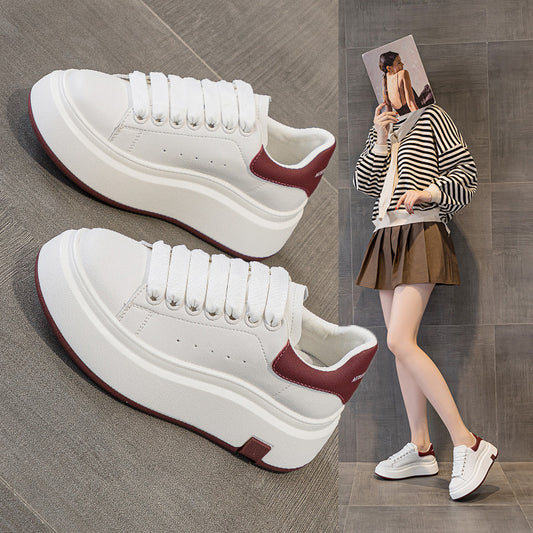 Women's Mold Muffin Skateboard Round Toe Korean Casual Shoes