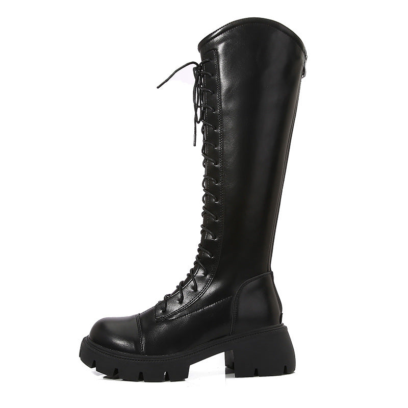 Women's Knight High Shorty Long Below The Knee Boots