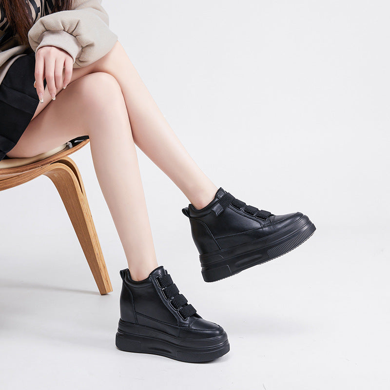 Women's Small Height Increasing Insole Platform Pumps Casual Shoes