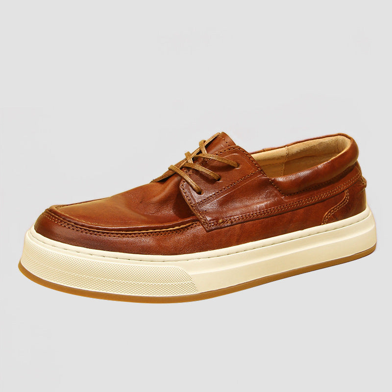 Men's Horse Washed-out Vintage Fashion Low Top Men's Board Shoes