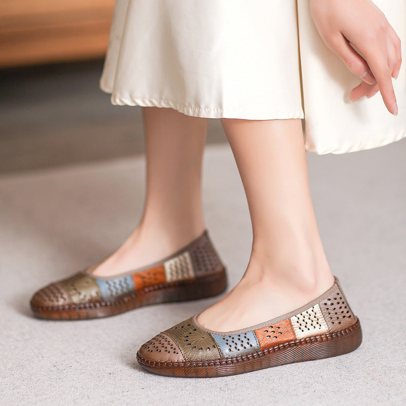 Women's Summer Soft Mom Pumps Bottom Round Casual Shoes