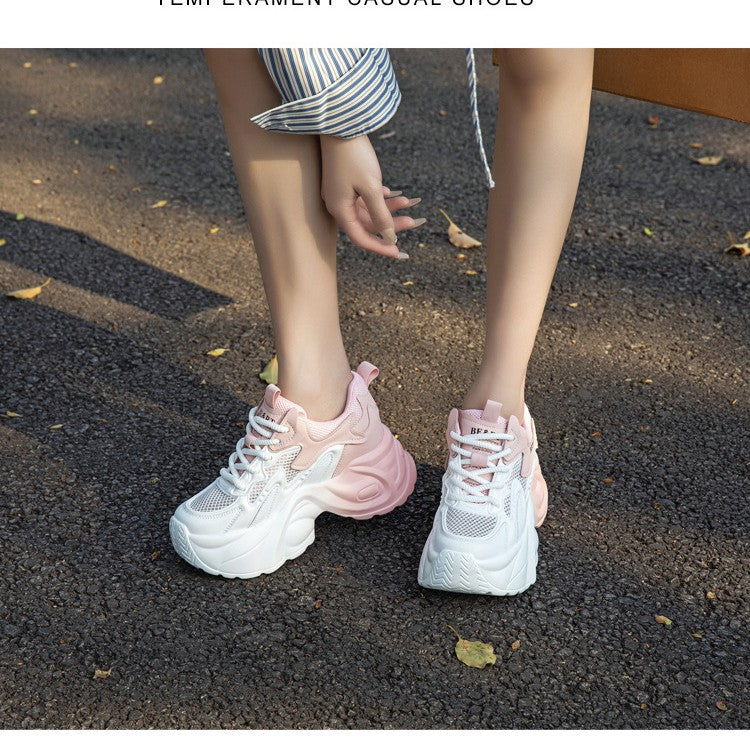 Women's Korean Style Versatile Platform Summer Height Increasing Leisure Slimming Women's Shoes