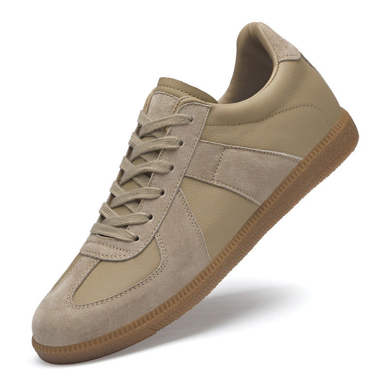 Men's Training First Layer Cowhide Lightweight Comfortable Business Beef Tendon Soft Men's Board Shoes