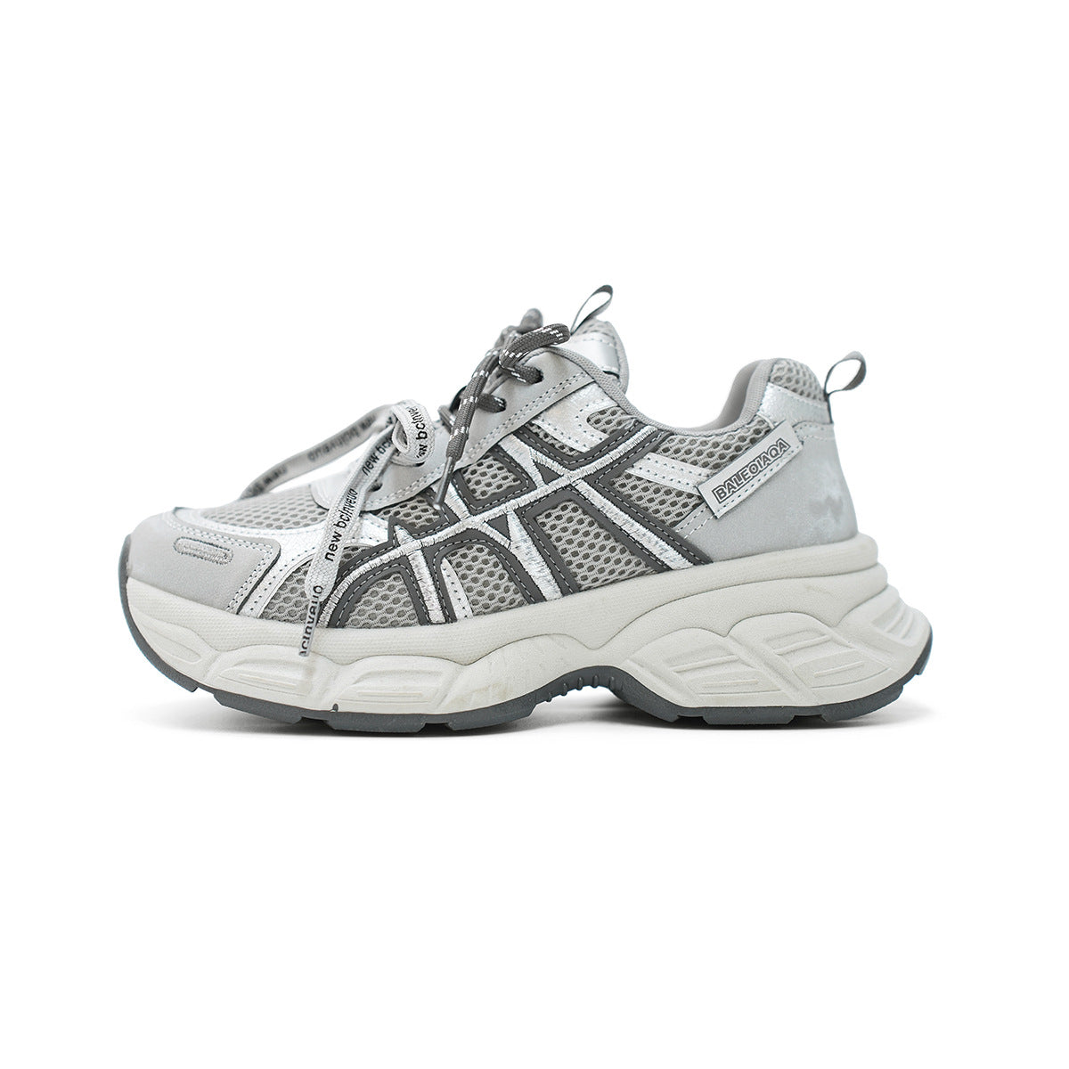Women's Platform Dad Breathable Mesh Surface Small Height Sneakers