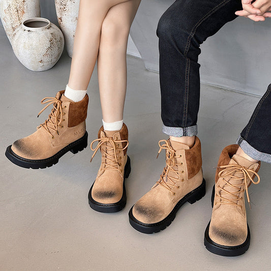 Women's & Men's Wang Vintage Martin Couple Big Chunky Snow Boots