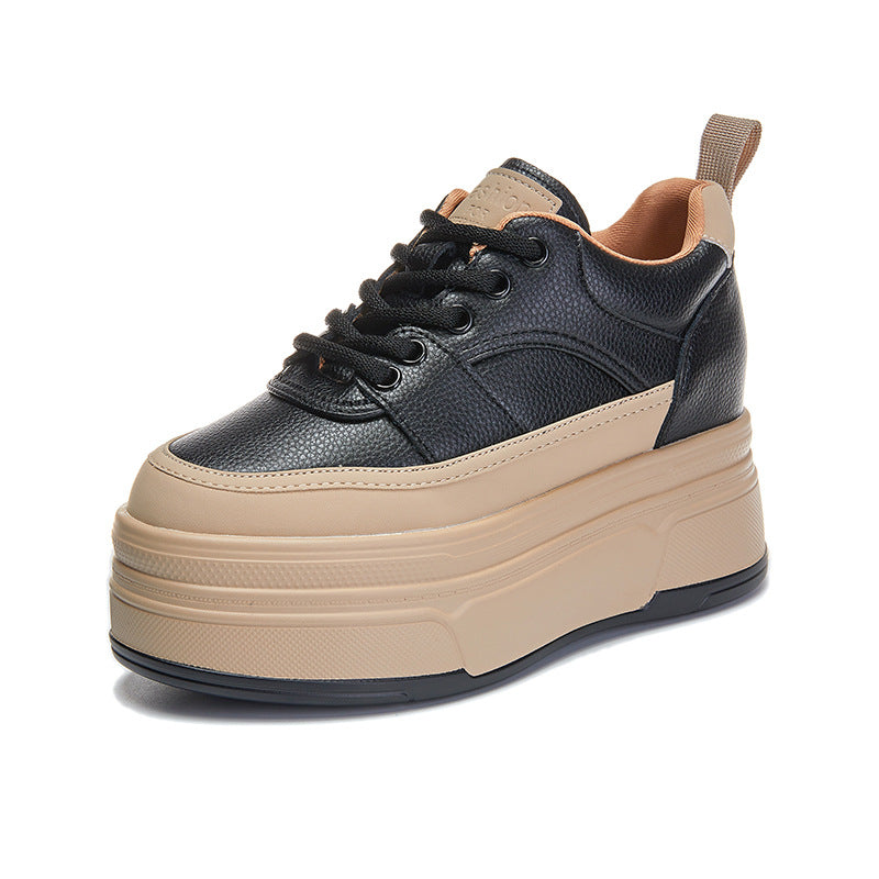 Women's & Men's Charming Hidden Platform Genuine Board Men's Shoes