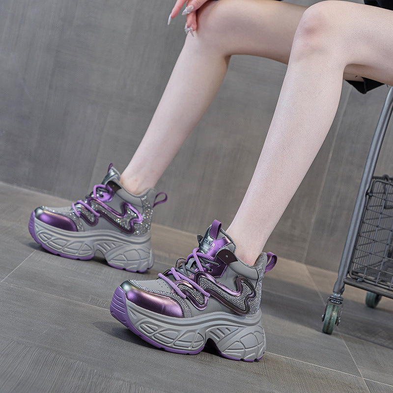 Women's Platform Dad Spring Height Increasing Insole Casual Shoes