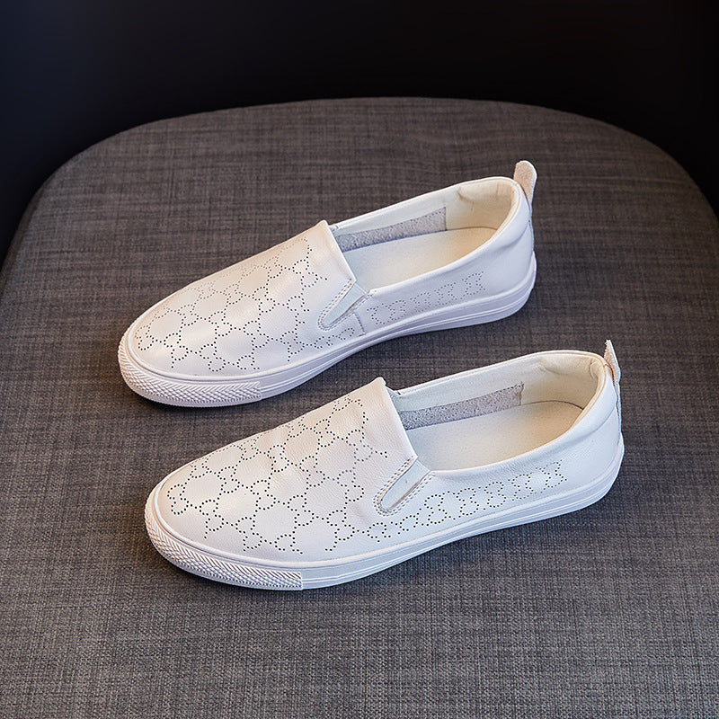 Women's First Layer Cowhide Versatile Korean Style Women's Casual Shoes