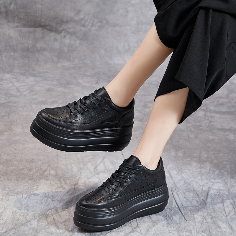 Women's Authentic Hollow Out Hole Ventilation Platform Small Sandals