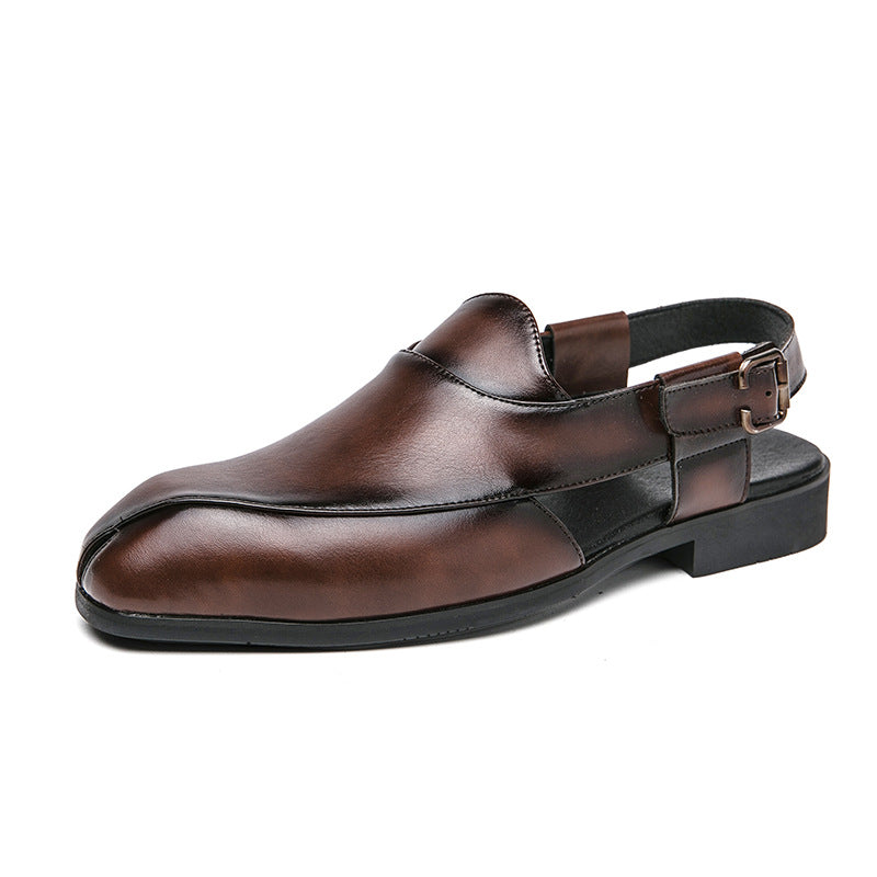 Men's Summer Plus Size Fashion Slip-on Trendy Leather Shoes