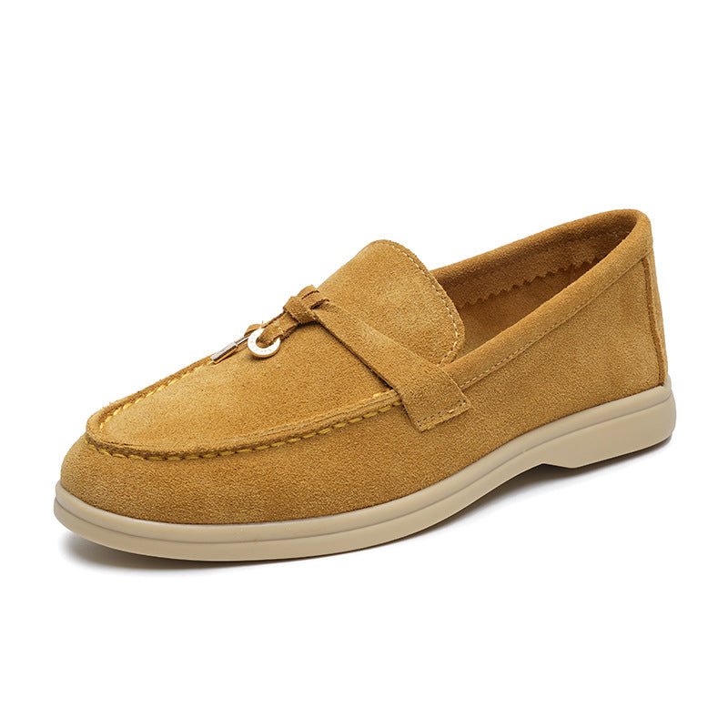 Women's Bottom England Style Plus Size Slip-on Loafers