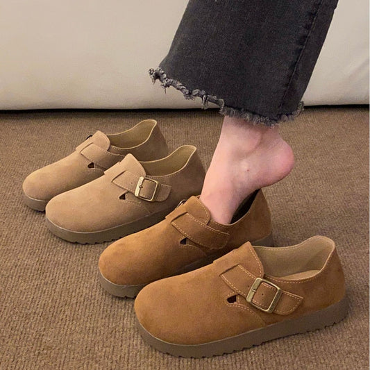 Women's Thick Bottom All-inclusive Autumn Slip-on Pumps Casual Shoes