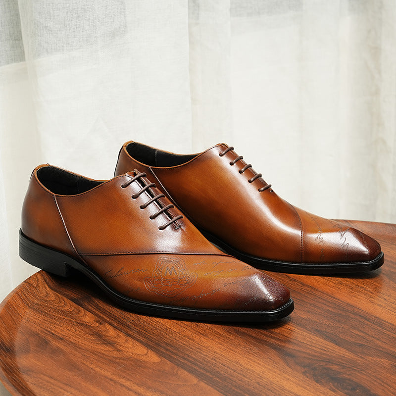 Big Promotion British Style Formal First Layer Men's Business Leather Shoes