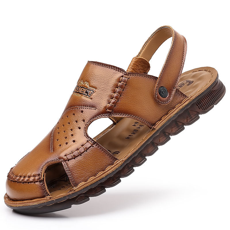 Men's Tendon Soft Bottom Driving Outer Wear Closed Sandals