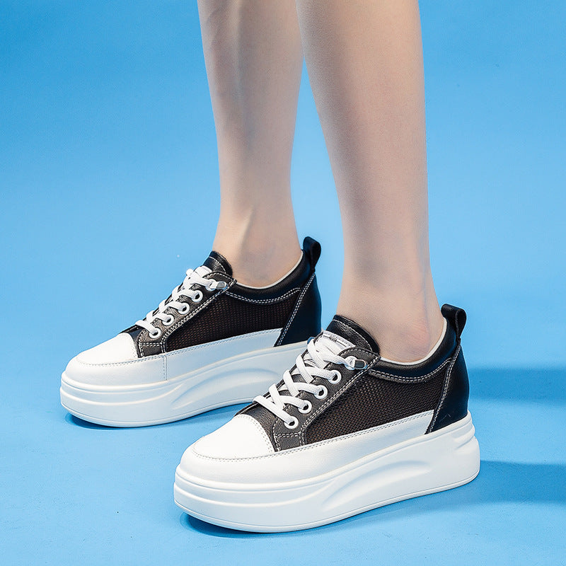 Women's Surface White Breathable Summer Platform Height Increasing Women's Casual Shoes