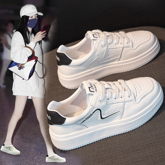 Women's White Autumn Small Size Breathable Skateboard Casual Shoes