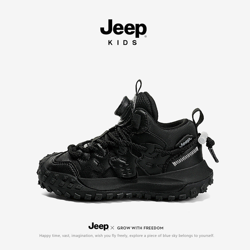 Children's Cotton In Black Winter Plus Veet Kid's Sneakers