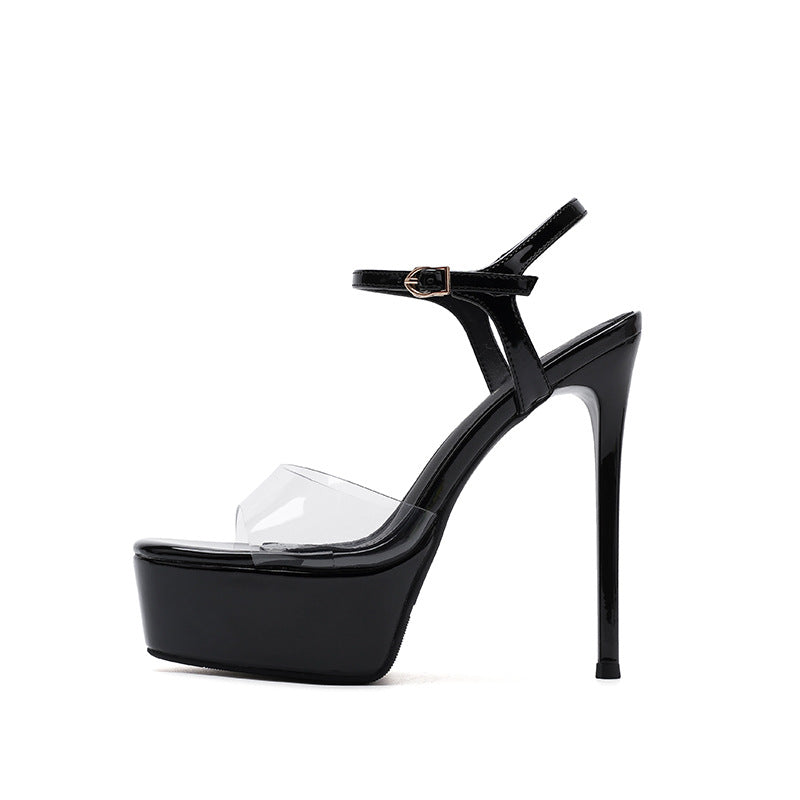 Women's Open Toe High Summer Waterproof Platform Heels