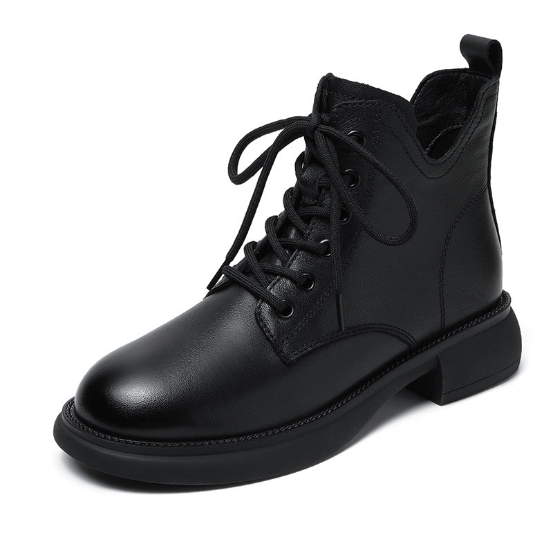 Women's Martin For V Cut Flat Ankle Autumn Genuine England Boots