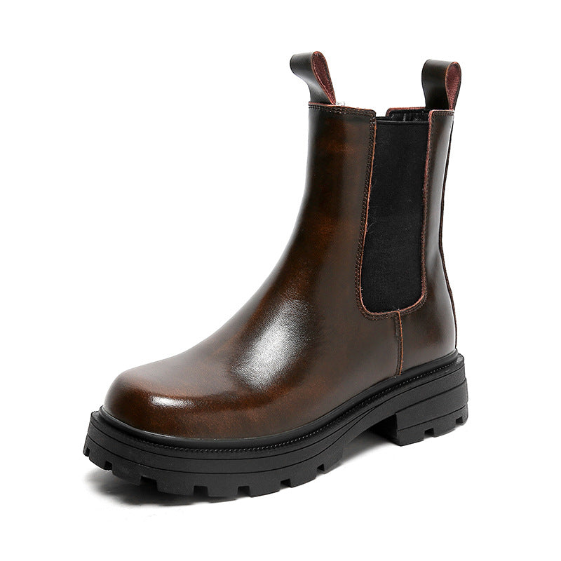 Women's Simple Chelsea Martin Chunky Fashion Single Boots