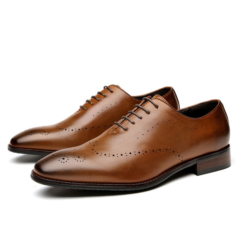 Men's Formal Wear Business Oxford Pumps Hand-rub Leather Shoes