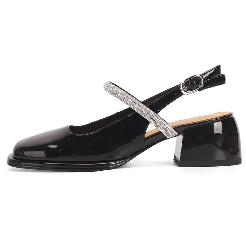 Women's Jane Back Empty Summer Closed Toe Heels