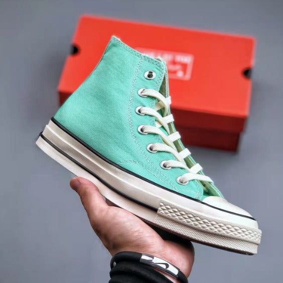 Hot Blue Color Collection Bottom Double Canvas Shoes