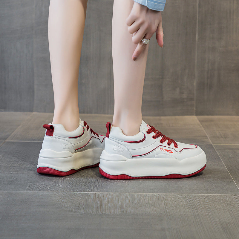 Women's Spring Korean Style Height Increasing Insole Casual Shoes