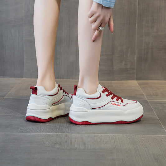 Women's Spring Korean Style Height Increasing Insole Casual Shoes