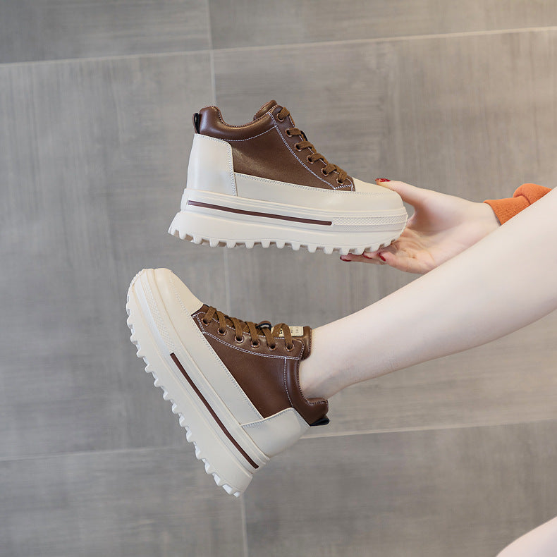 Women's Autumn Invisible Elevated Thick-soled Genuine Fashion Casual Shoes