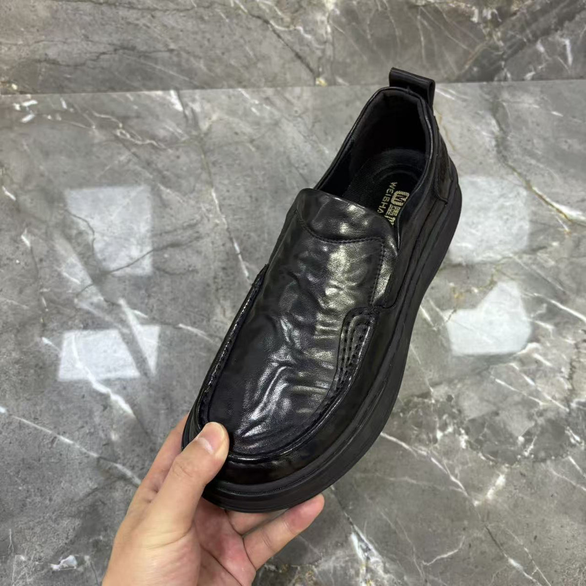 Men's Autumn Authentic British Style Business Thick Sole Increased Pure Leather Shoes