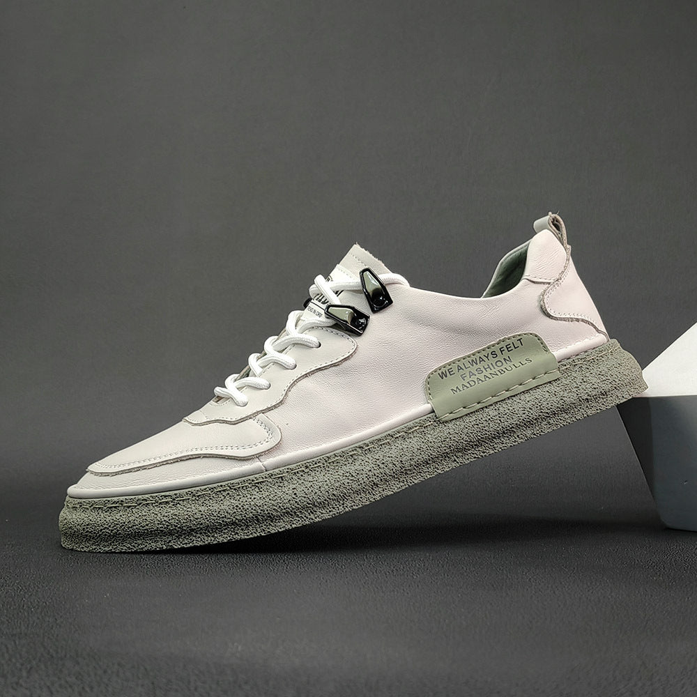 Men's Top Layer Cowhide Board Fashionable Niche Sneakers