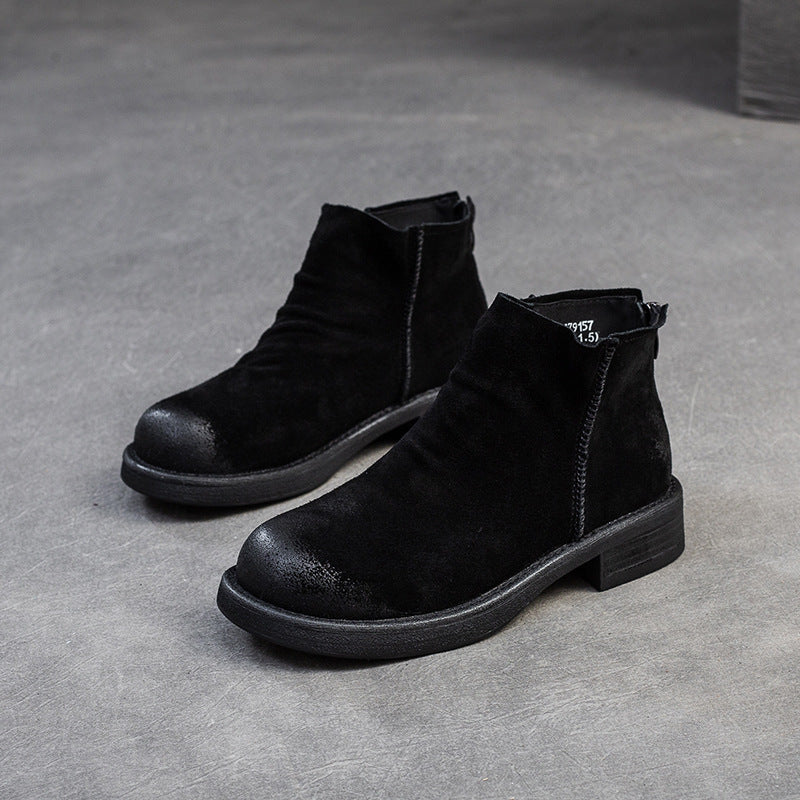 Women's Matte Chelsea Simple Commute Short Fashion Boots