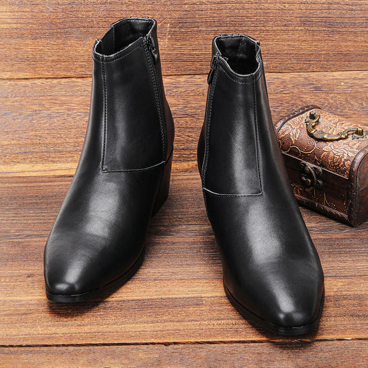 Men's Fashion Elevator High-heel Chelsea Ankle Boots