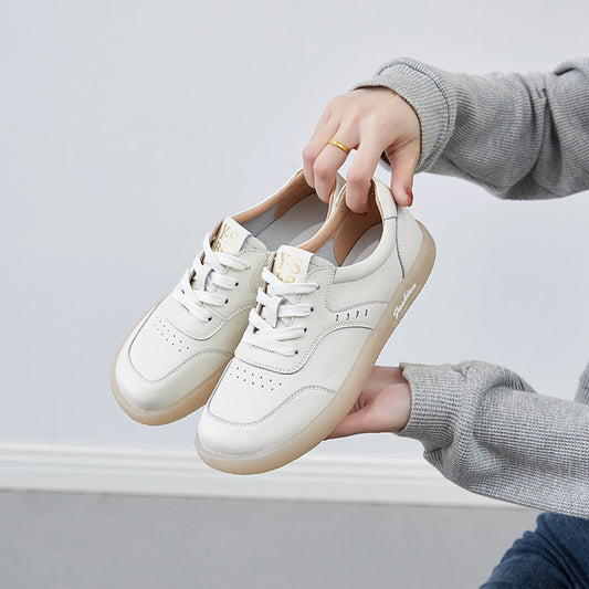 Women's White Autumn Flat Nurse Thin Plus Casual Shoes
