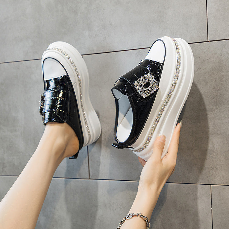 Women's Thick-soled Spring Platform Height Increasing Insole Small Slippers