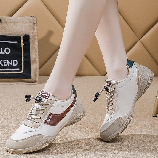 Women's Spring White Breathable Daddy Lightweight Leisure Casual Shoes