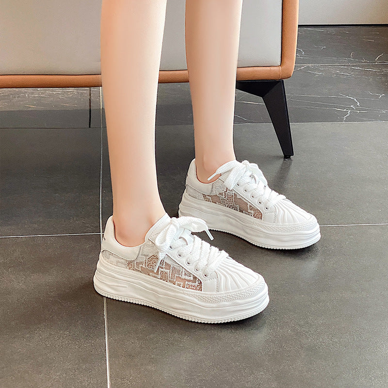 Women's Summer Breathable Mesh Shell Toe Dissoed Sneakers