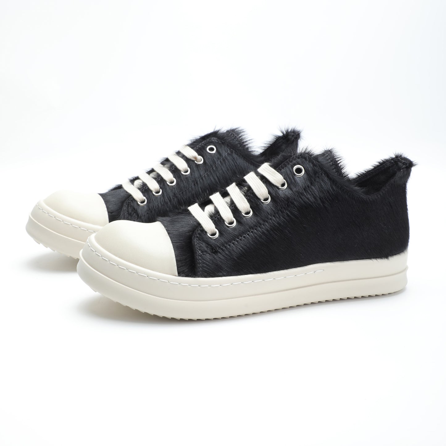 Women's & Men's Genuine Horsehair Platform Elevator Wild Couple Sneakers