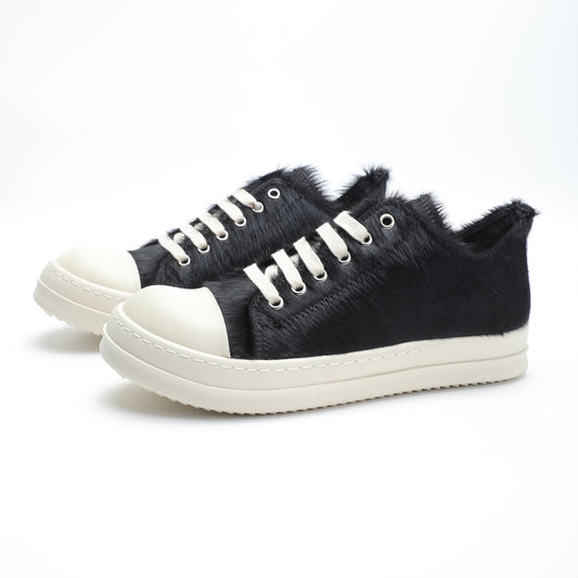 Women's & Men's Genuine Horsehair Platform Elevator Wild Couple Sneakers